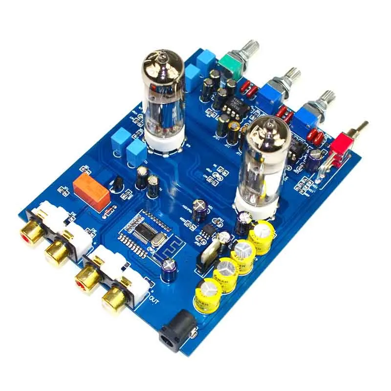 KYYSLB NE5532 DC12V2A 4,2 Bluetooth HIFI предусилитель 6J5 домашний усилитель звуковой трубки Fever Bile Preamp Tone Board 470 мкФ/25 в