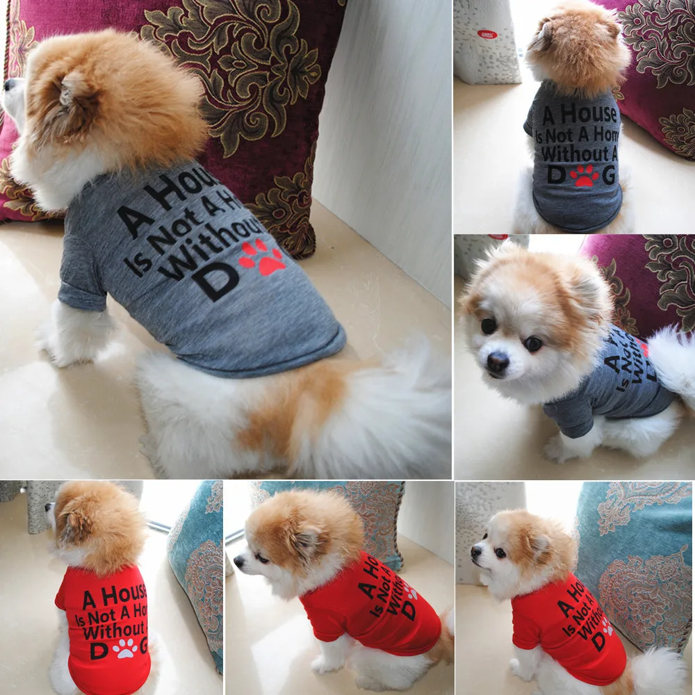 

Cute Dog Vests Dog Lover Gifts Cotton Summer Shirt Small Dog Cat Pet Clothes Vest T Shirt Blusas Para Perritas