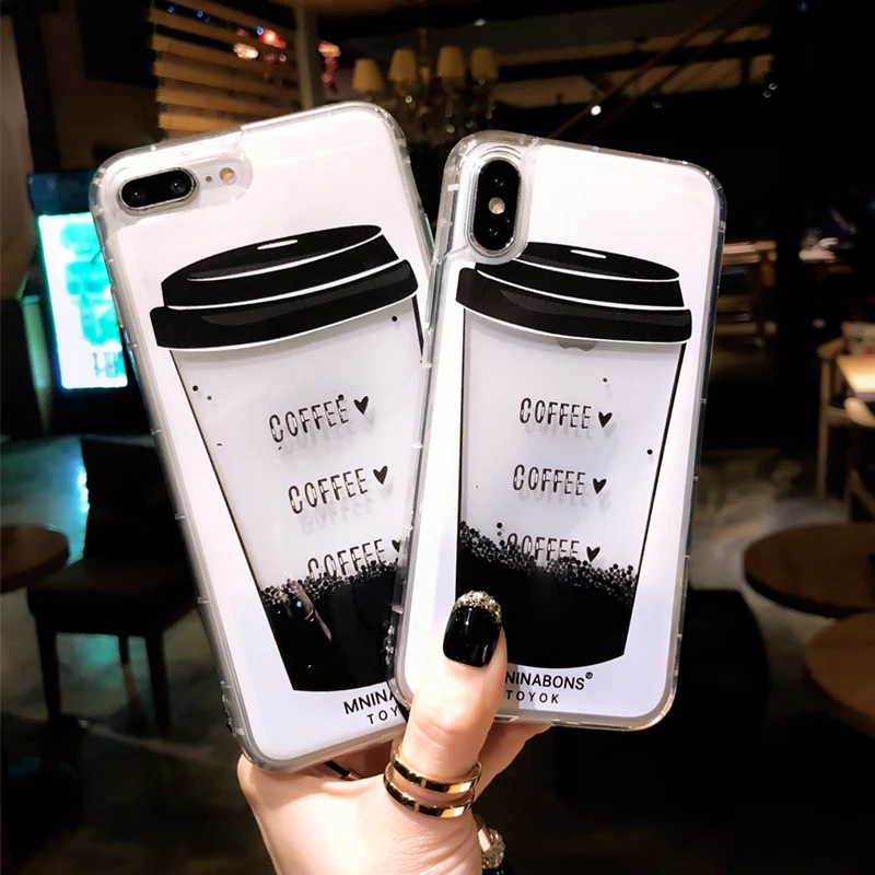 Жидкий чехол для iPhone 6 S 7 8 Plus X XR XS Max huawei P20 Lite mate 10 мягкая силиконовая крышка с