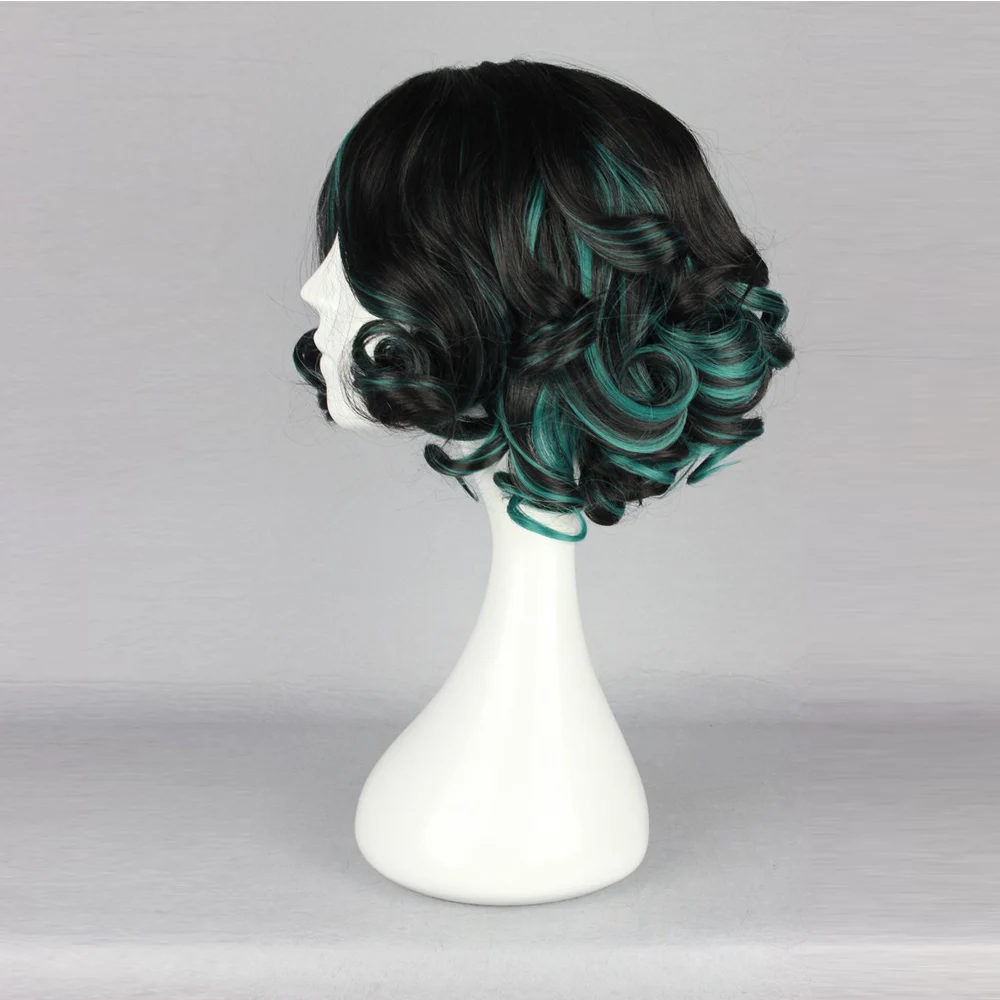MCOSER 30 см Разноцветные синтетические вечерние парики для косплея новые женские кудрявые волосы полные парики WIG-530A