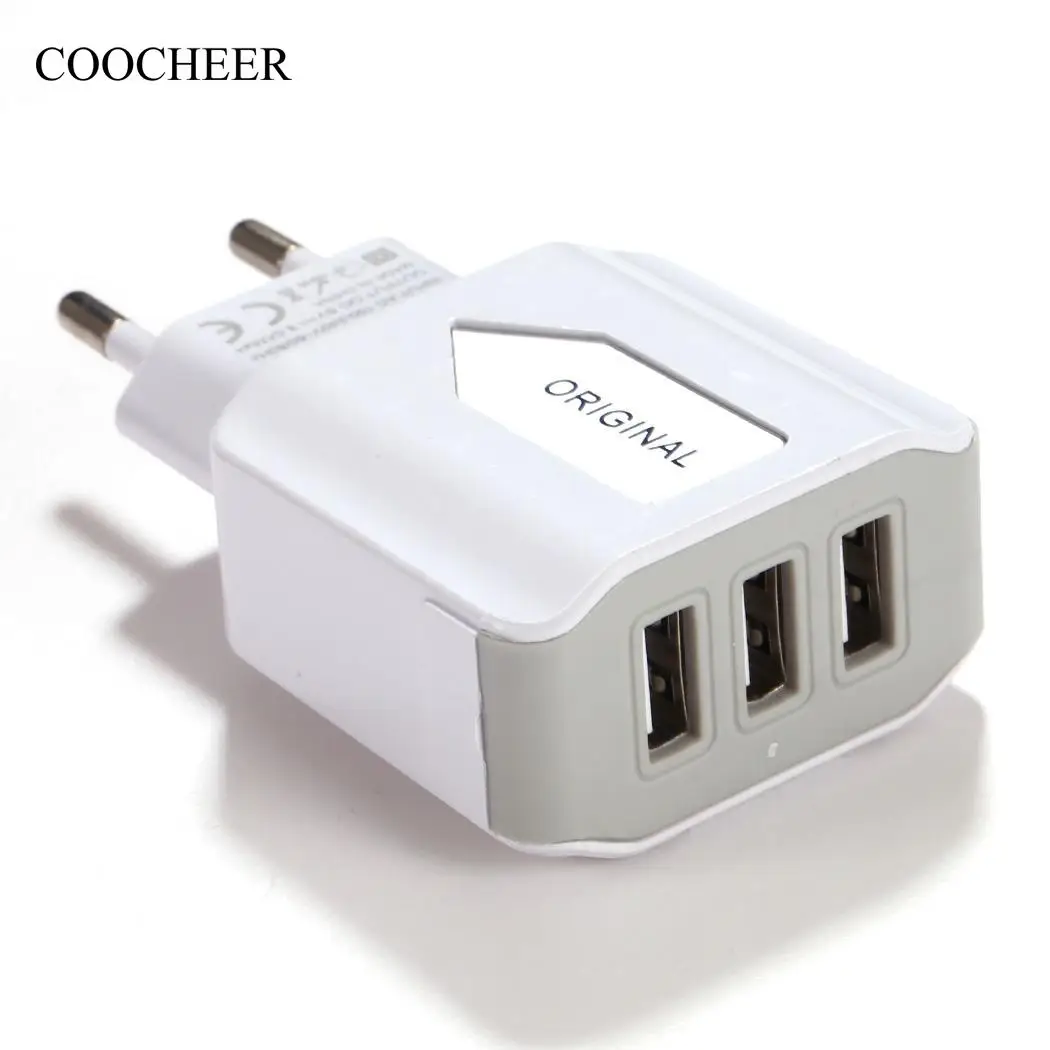 

AC Triple Travel USB Port Charger Home Adapter Power Wall