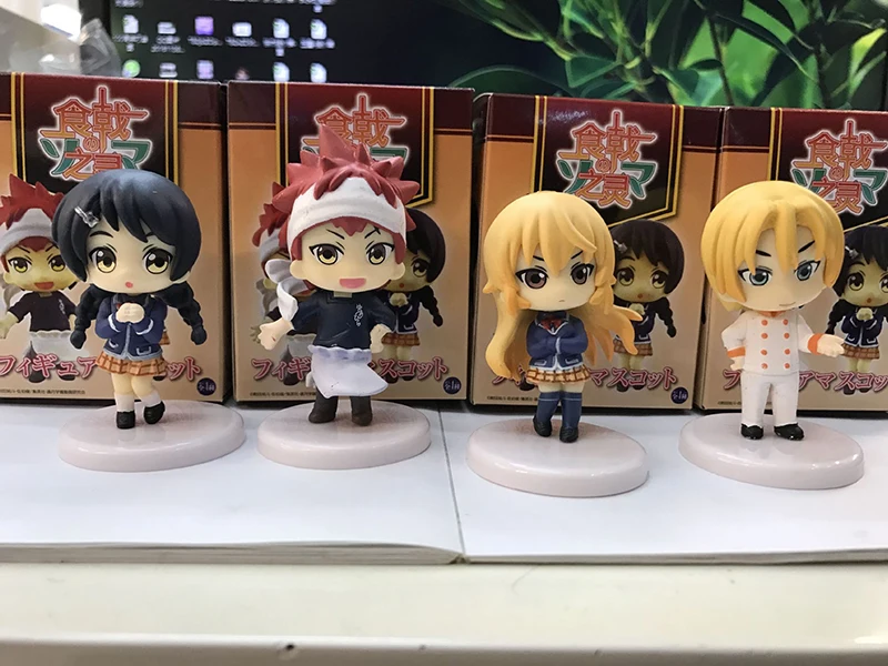 Экшн-фигурки Shokugeki No Soma 4 шт./компл. Yukihira кукла Такуми тадокоро Мегуми из аниме