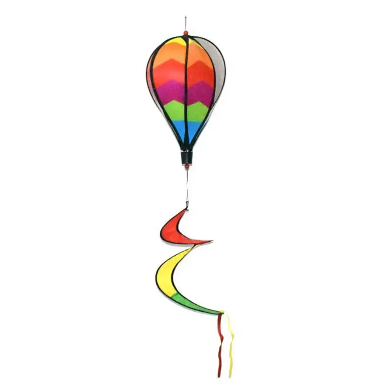 

Hot Air Balloon Rotating Wind Strip Windmill Outdoor Hanging Rainbow Color Park Attractions Decoration Pinwheel Kindergarten Orn