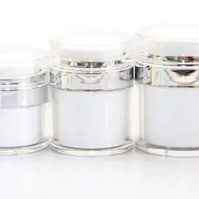 1 шт 15 г 30 г 50 г Косметическая банка, пустые акриловые банки для крема, Вакуумная бутылка, пресс-банка для крема, пробники, безвоздушный контейнер для косметики