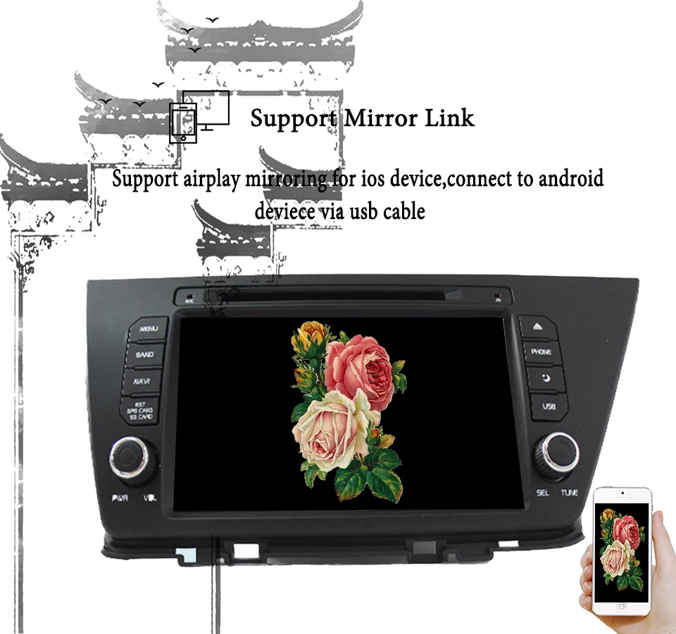 Sale Android 9.0 4G+64G CAR DVD PLAYER 1024*600 solution FOR KIA NIRO 2016 2017 2018 Autoradio stereo multimedia player bluetooth gps 2