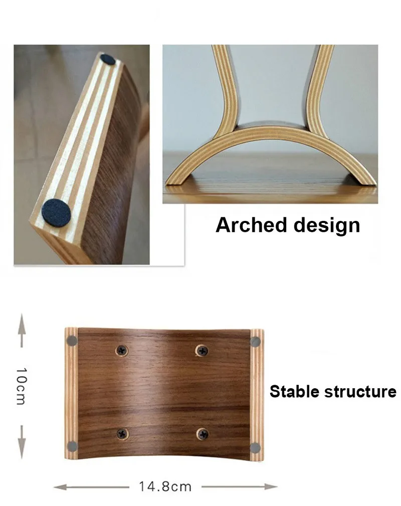 Ghxamp, подставка для наушников, гарнитура, держатель, универсальный, орех, дерево, арка, форма, вешалка для наушников, стол, дисплей, полка, стойка для наушников, 1 шт