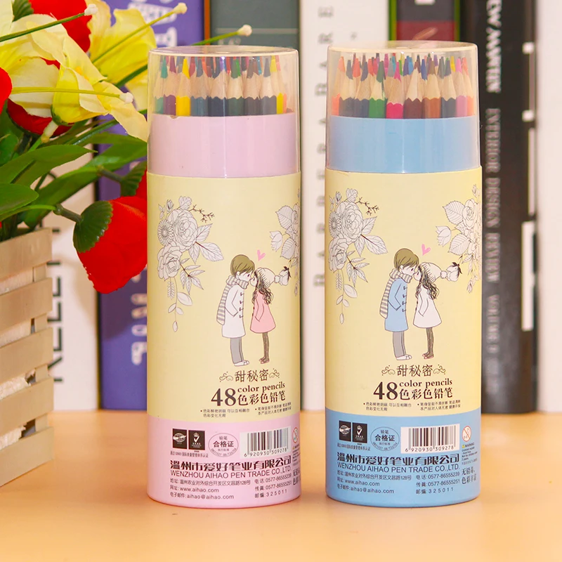

48 Colors Pencils Wood Sketching Oil Color Pencil School Drawing Artist Painting Art Supplies Stationery