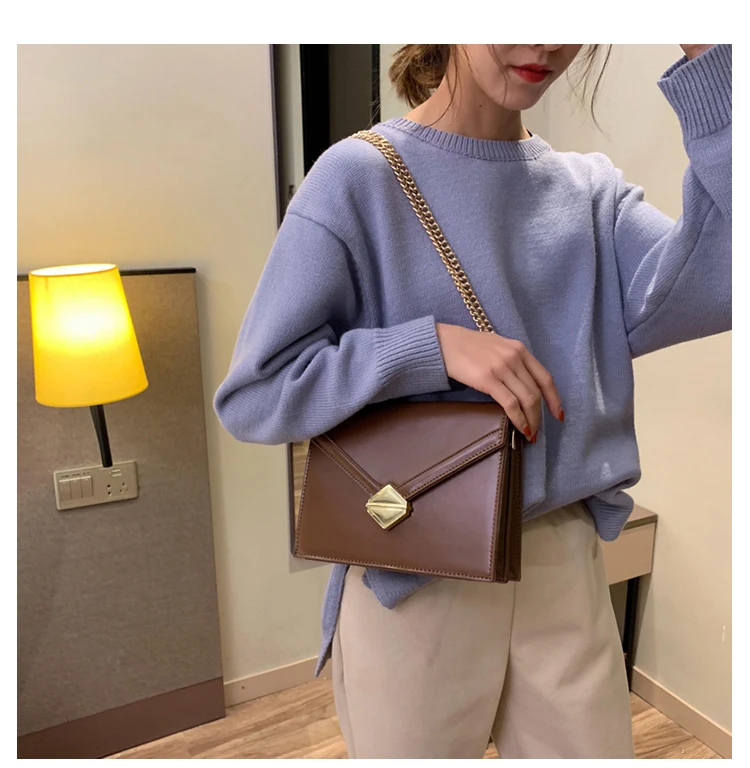 Ретро мода большая сумка Новая высококачественная женская дизайнерская роскошная сумка из искусственной кожи с замком на цепочке через плечо
