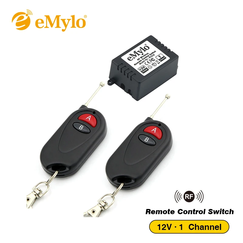EMylo DC12V Беспроводной переключатель пульт дистанционного Управление светильник 433