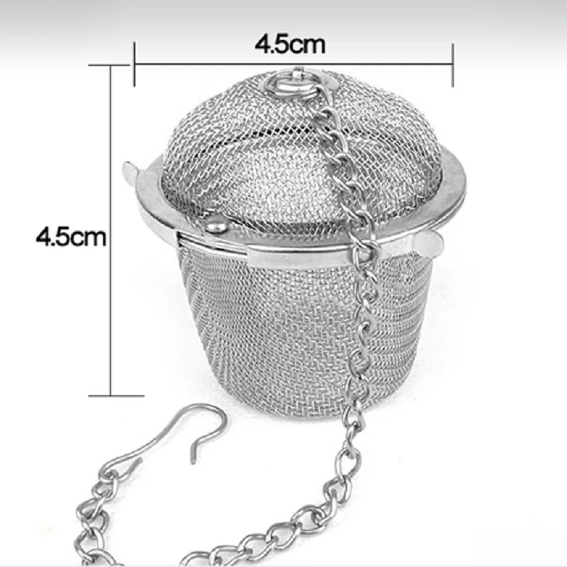 45/55/65mm Stainless Steel Tea Infuser Locking Spice Tea Strainer Reusable Mesh Tea Ball Filter Loose Tea Spice Strainer