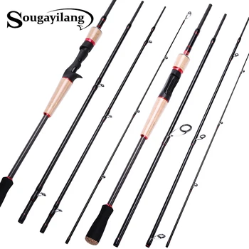 

Sougayilang 2.1M 2.4M Fishing Rod M Power 4 Sections Telescopic Spinning Casting Ultra Light Portable Travel Fishing Rods