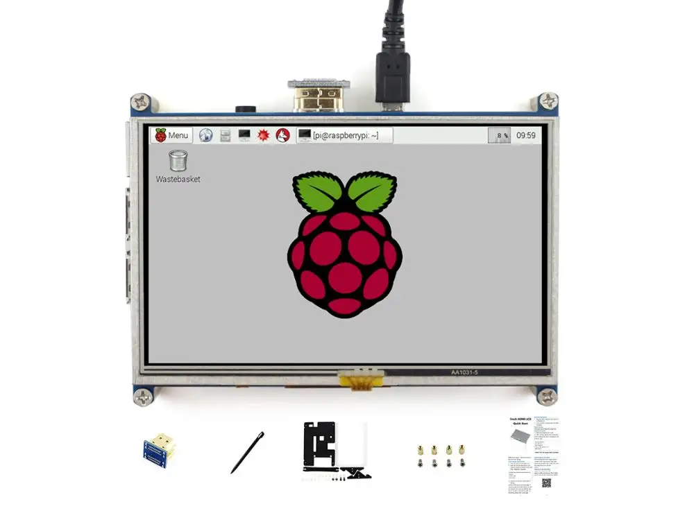 Waveshare 5-дюймовый HDMI LCD (B) (с двухцветным чехлом) 800*480 планшет с сенсорным экраном для