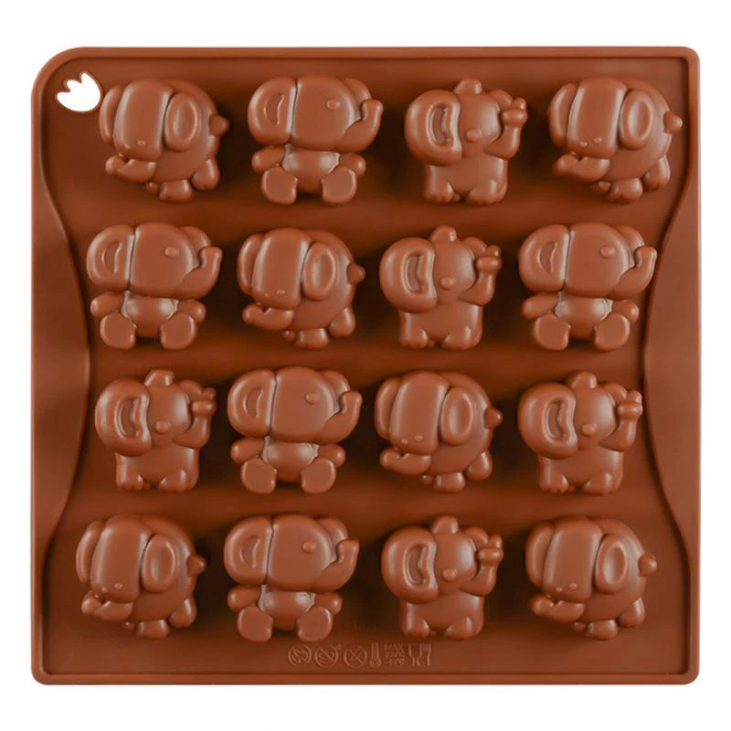 

Silicone Elephant Mold Cake Decorating 16 Cavity Elephant Shaped Chocolate Molds For Tools Non-Stick Diy Baking Cake