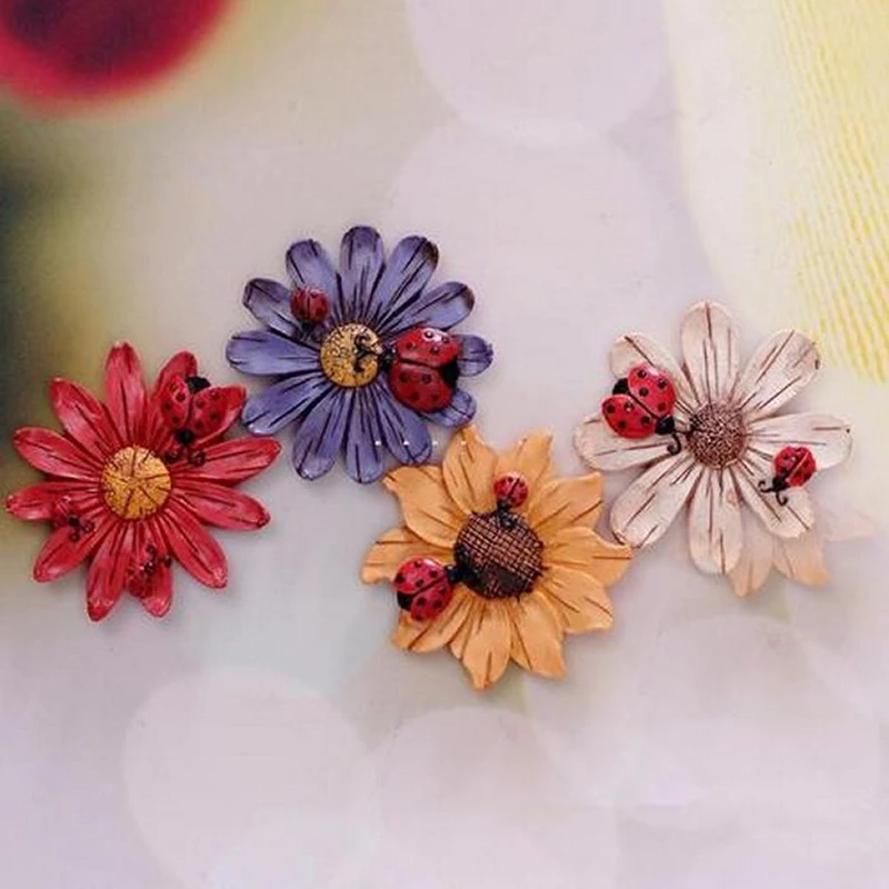 5 Pcs Lovely Sunflower Fridge Refrigerator Home