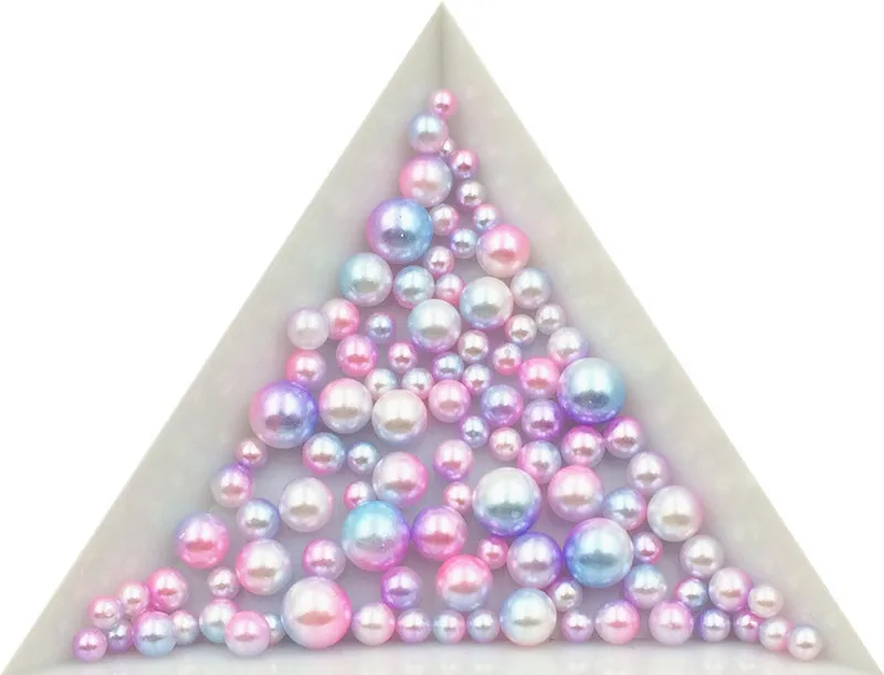 

3/4/5/6/8mm No Hole Imitation Pearls Round Loose Beads Garment Handmade DIY for Jewelry Making /Nail Art /Phone Accessories 1#
