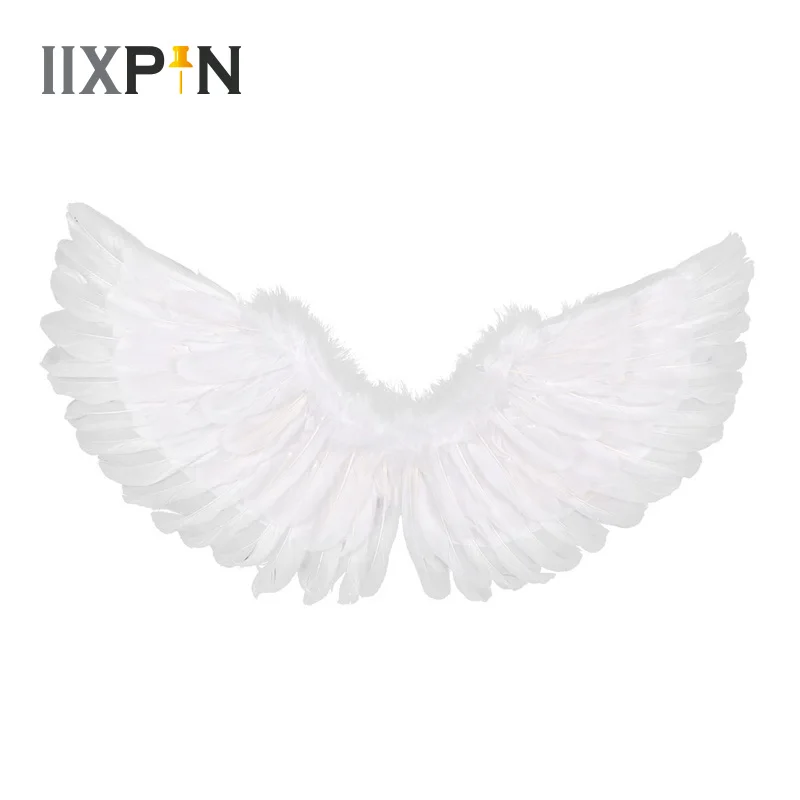 IIXPIN Kids Cosplay Angel Wings White Feather Wings Dance Party Costume Masquerade Carnival Holiday Photo Photography Props Wing