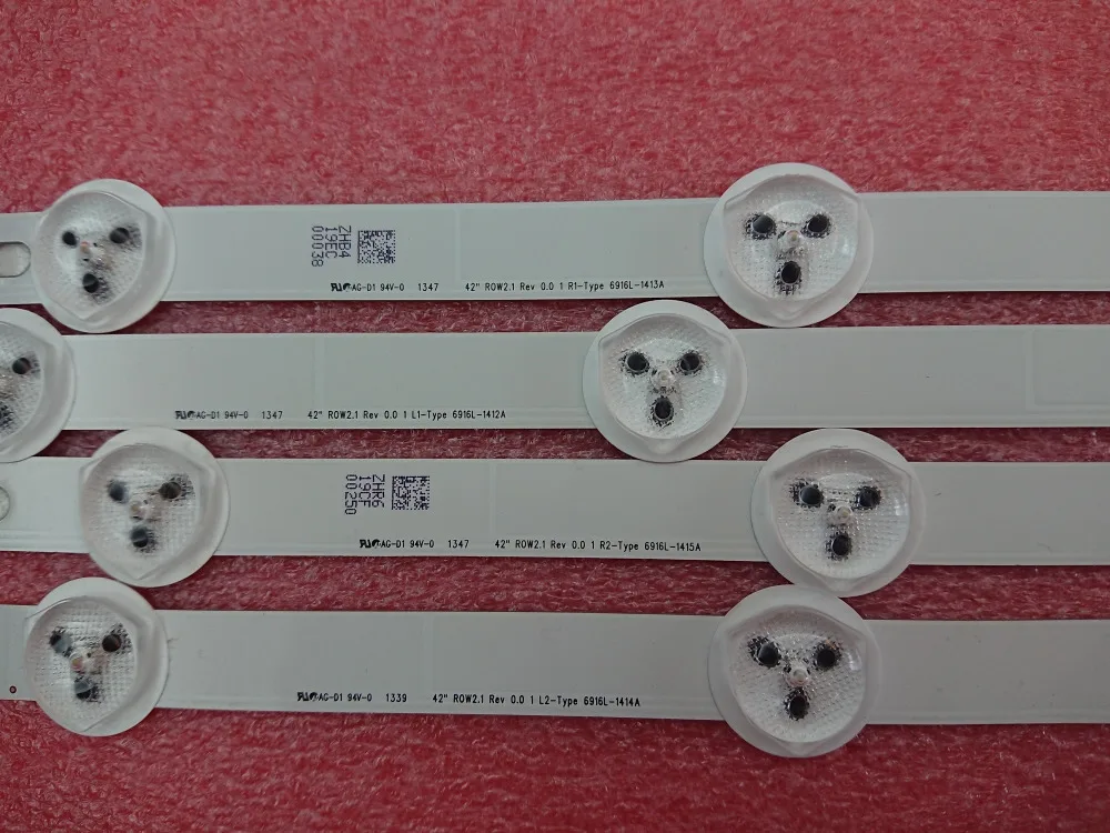 (Новый оригинал) 10 комплектов = 100 шт. светодиодная лента для LG 42 &quot6916L 1338A 6916L 1339A 1340A