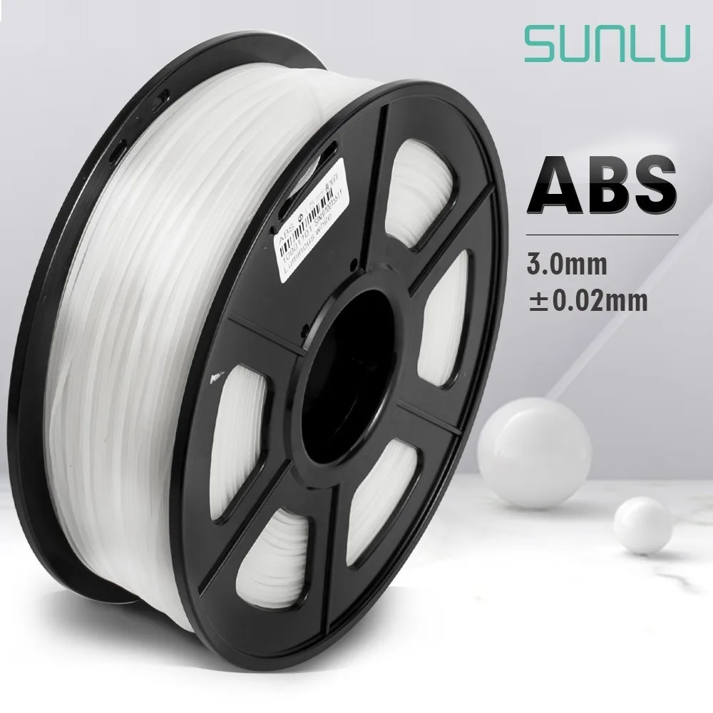 

SUNLU ABS 3D Printer Filament 3.00mm 1kg 2.2lbs With Spool Plastic ABS Welding Rod Consumable Material With Delicate Packing