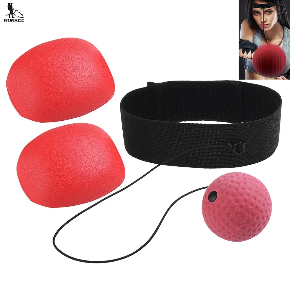 

RUNACC Reflex Boxing Ball Gloves Set Practical Reaction Speed Balls Portable Practice Punch Ball with Headband and Gloves