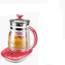 Электрический чайник для здоровья полностью автоматический многофункциональный утолщение стекла 1.5л повторное время Электрический вареный фруктовый чайник