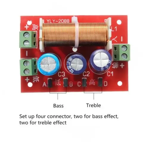 Регулируемые высокие/низкие частоты делитель 2 способ динамик аудио кроссовер фильтры