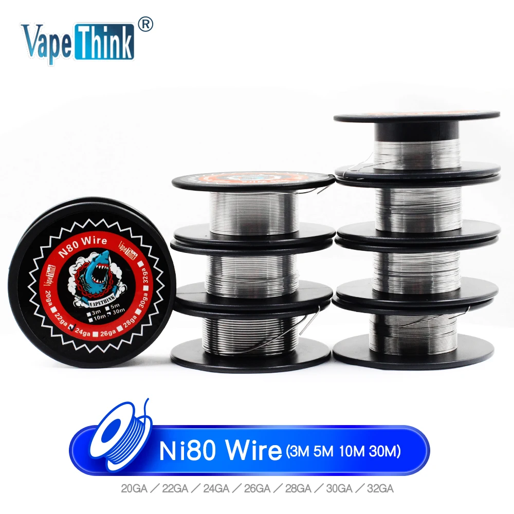 Buy vapethink prebuilt coil ni80 wire Nichrome ni200 titan titanium Clapton