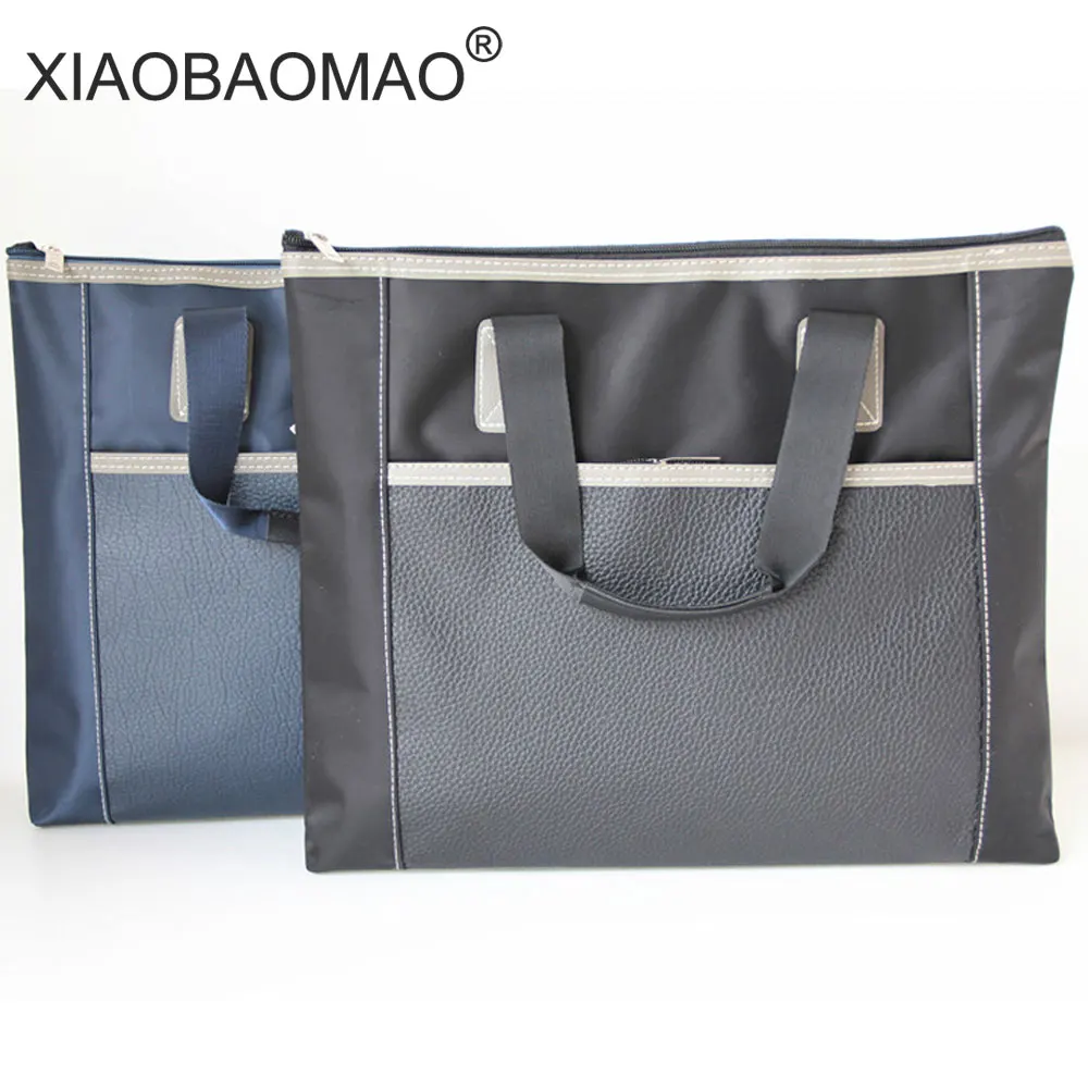 XIAOBAOMAO canvas a4 flie bag double layer large capacity document bag file pocket with double zipper Business Style Blue Black цена XIAOBAOMAO canvas a4 flie bag double layer large capacity document bag file pocket with double zipper Business Style Blue Black цены онлайн