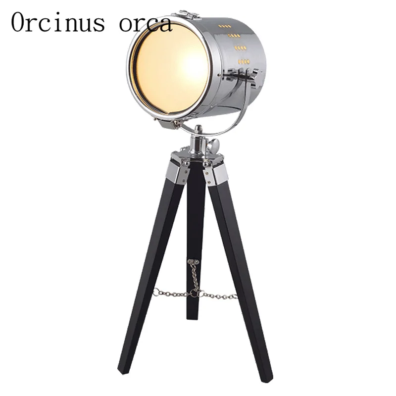

American retro probe desk lamp living room bedside lamp industry wind and iron works creative LED decorative table lamp