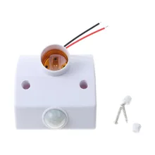 Основания светильника Автоматическая тела инфракрасный ИК Сенсор детектор движения PIR Светодиодный лампочки бра 80 W E27 держатель розетки переменного тока 170 V-250 V