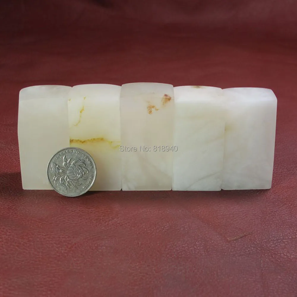 

4 X Blank Seal Stamp Stone for Carving Engraving Practice Beginner 2.5cmx5cm New 048-3379