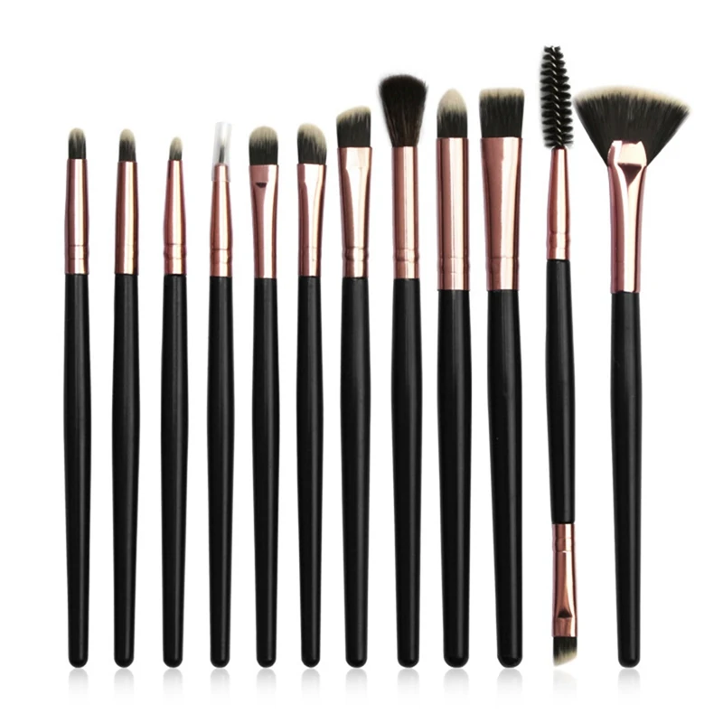 

Anmor Pro Makeup Brushes Set 12 pcs/lot Eye Shadow Blending Eyeliner Eyelash Eyebrow Brushes For Make up Portable Eye Brush Set