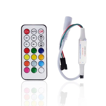 

DC 5V Controller 21 Keys IR Wireless Remote Control WS2812 Series Led Pixel Strip Controller 63 Kinds Effects Full Color IL