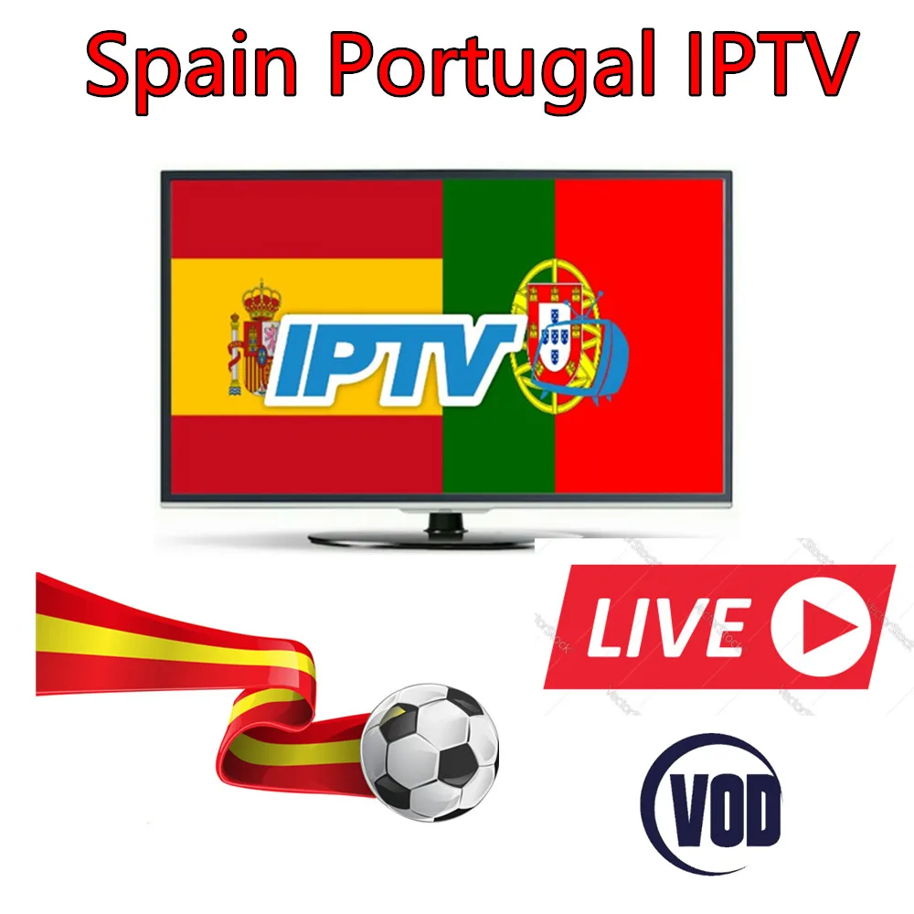 

Best Spain Portugal IPTV Subscription 220 Spanish 170 Portugal Live with Adult and Evelen Sport for Android Smart TV M3u Enigma2