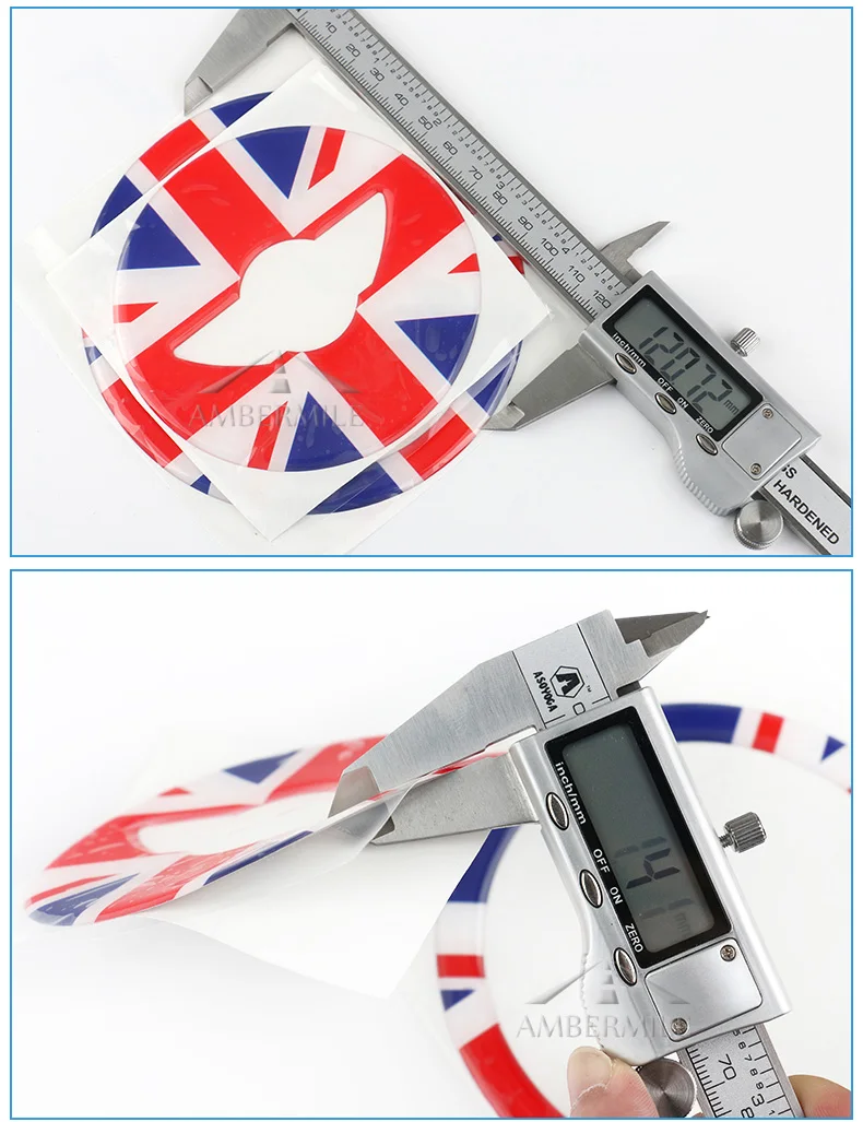 3D Car Steering Wheel Center Stickers Covers Decoration for Mini Cooper Countryman R55 R56 R57 R58 R60 R61 Accessories (4)