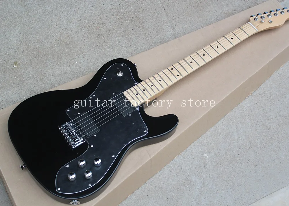 

top quality custom black TL guitar TL 2 pickups ,free shipping