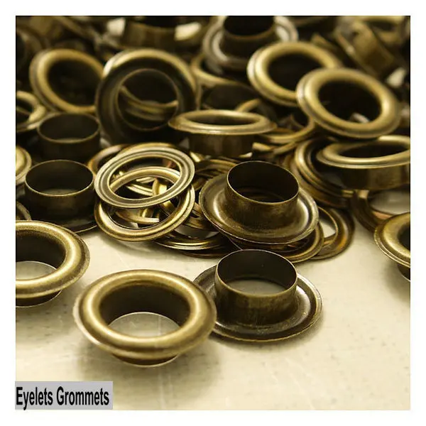 

Metal Eyelets Grommets With Washers, 12mm Barrel Diameter, Antique Bronze Plated MetalEyelets