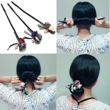 Accesorios para el cabello Vintage, moño mágico para niñas, dispositivo de Donut, bandas para el cabello desordenadas para mujeres, diademas francesas DIY, herramientas para la cabeza