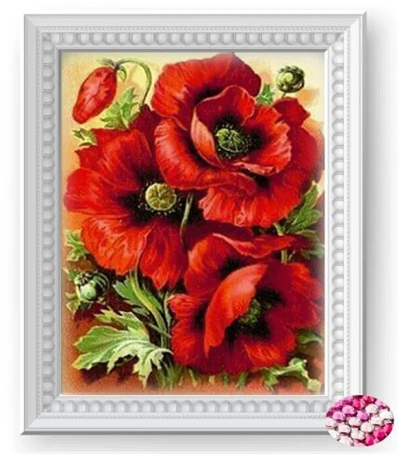 

5D DIY diamond Painting flowers crystal round Cross Stitch diamond embroidery mosaic diamonds wall stickers home decor 35x45