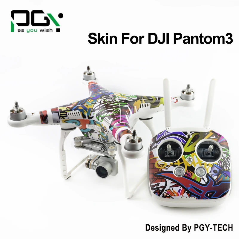 PGY PVC Skin For DJI Phantom 3 Waterproof 3M Sticker professional Drone parts C011