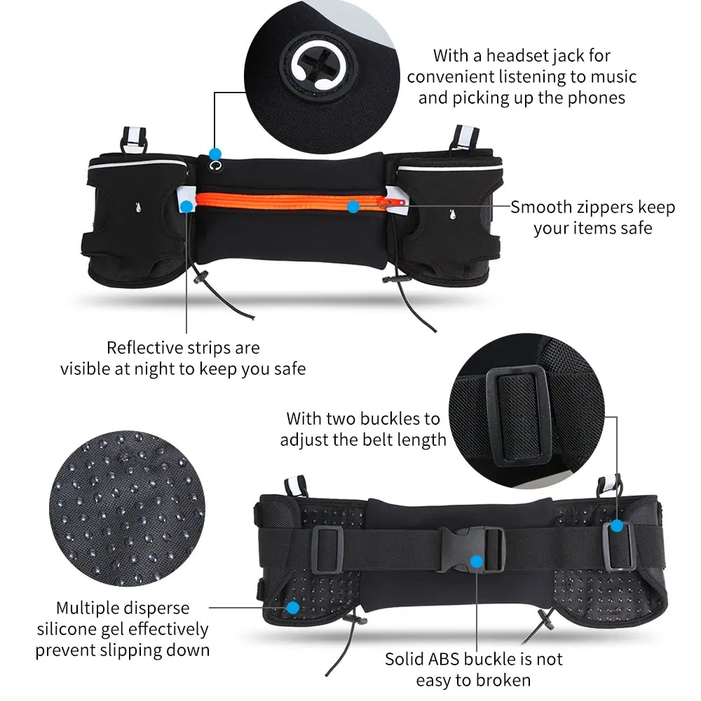 Профессиональный бег талии сумка противоскользящие пояс для бега Велоспорт мобильный телефон обновления Для мужчин Для женщин тренажерный зал спортивный рюкзак, альпинистский рюкзак