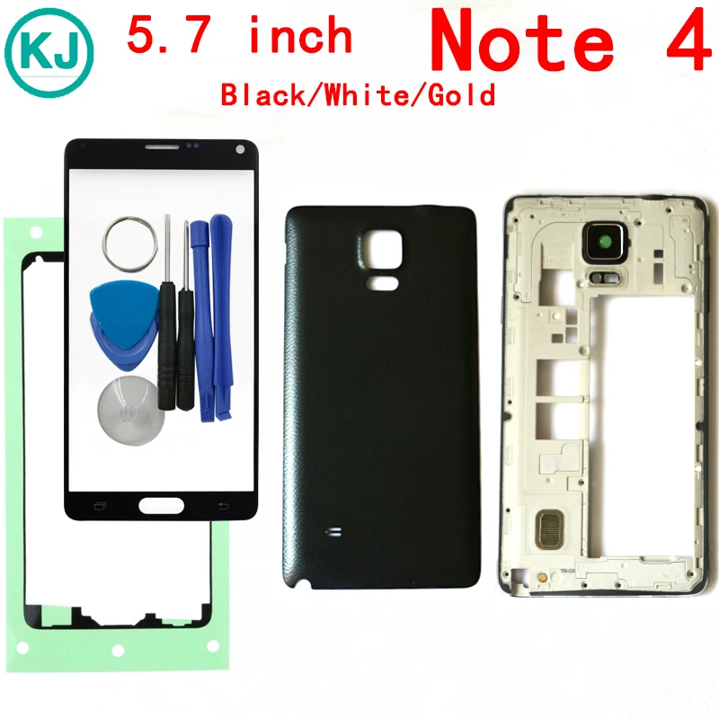 

Original Middle Frame Back Battery Cover for Samsung Galaxy Note 4 N910F N910A N910P N910C Mid Plate Bezel Housing Back Case