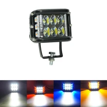 

1pcs 18W Led Work Light 4" Inch Led Driving Light Side Shooter 12V 24V Offroad Cubes Pods Blue Amber Red DRL for Jeep Truck SUV