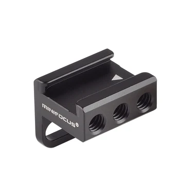 

Cold Shoe Mount Adapter 90 Degree Angled for DSLR Camera Rig Attach to Side Cage and L Bracket Plate Handle with 1/4" Screws