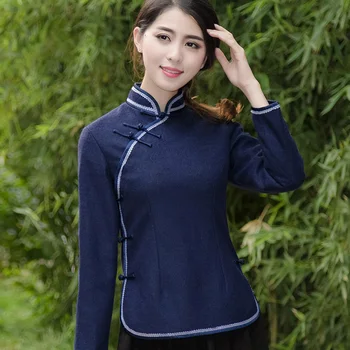 

Top Grade Nationality Style Fashion Chinese Traditional Women's Solid Wool Jacket Coat Outerwear M L XL XXL 3XL 081013