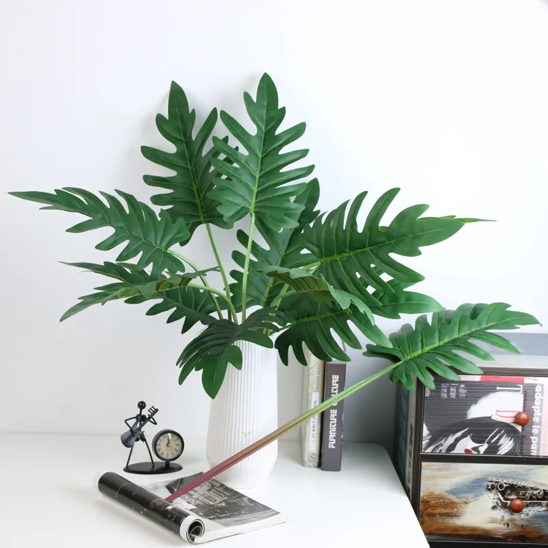 JAROWN Artificial Real Touch Spring Rain Leaf Simulation Plant Wall Plastic Flower DIY Nordic Style Home Decor Wedding Decor (15)