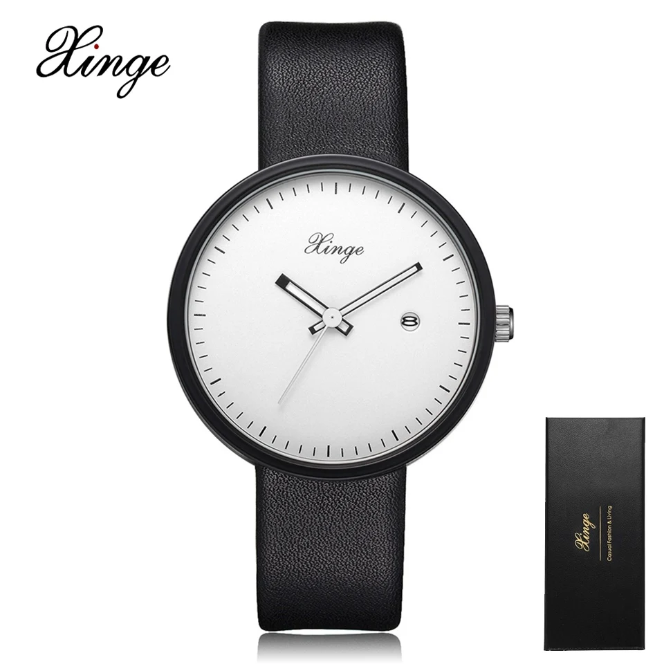 

Xinge Brand Fashion Elegant Quartz Men Watches Leather Business Wrist Watch 2017 Luxury Mens Party Dress Bracelet Watches