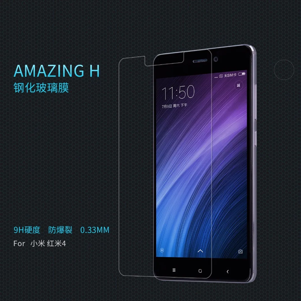 NILLKIN Amazing H Nanometer Anti-Explosion Tempered Glass Screen Protector film for xiaomi redmi 4/redmi 4 pro prime/redmi 2