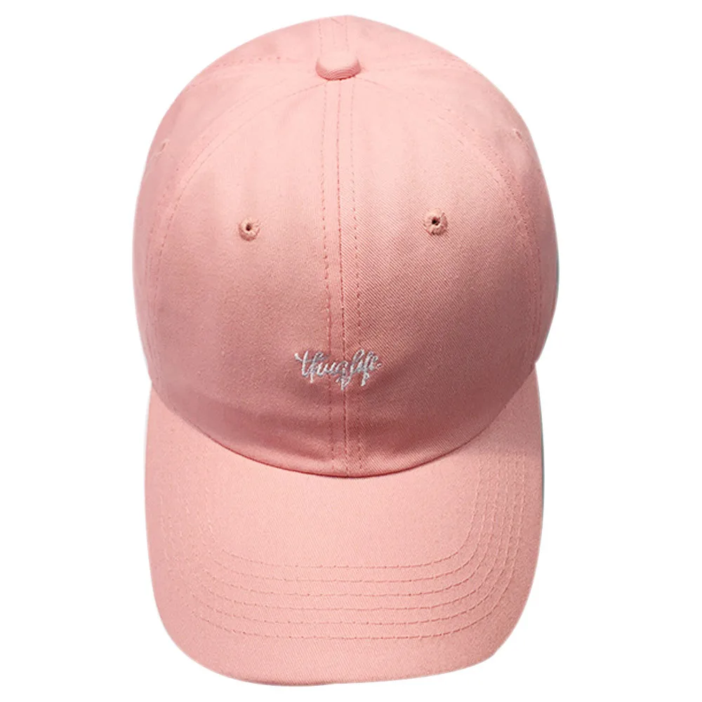 Discount Hat Summer Women Men Couple Baseball Cap Embroidery Letter Solid color  Unisex Snapback Hip Hop Flat Hat Gorro Feminino