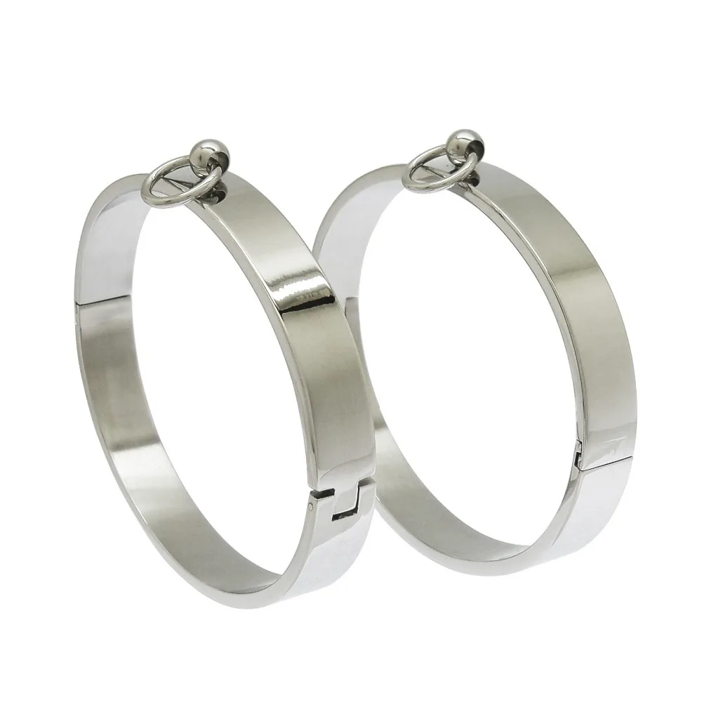 Buy 60MM polished shiny stainless steel wrist cuffs