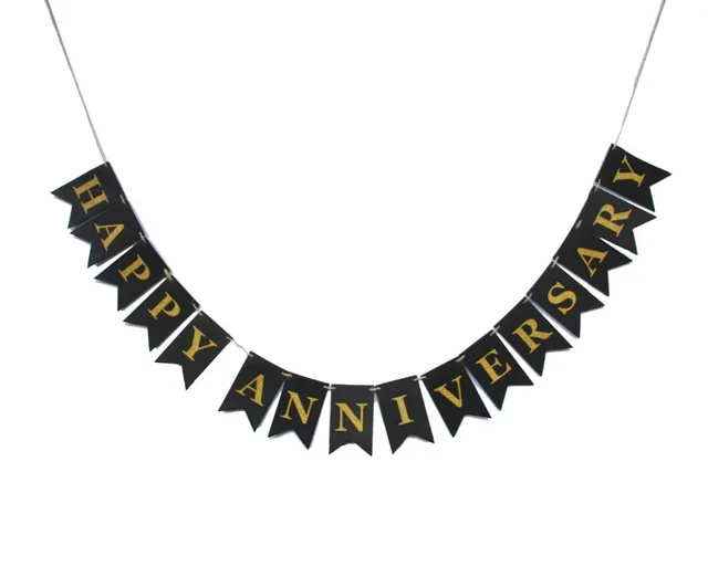 happy anniversary banner wedding anniversary sign party favor gold happy anniversary sign